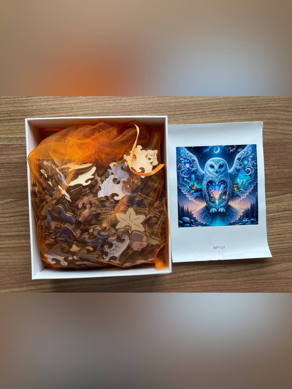 3-Piece Large Wooden Jigsaw Puzzle Bundle - Owl, Steampunk Cat, Yin Yang Tree - Picture 6 of 7